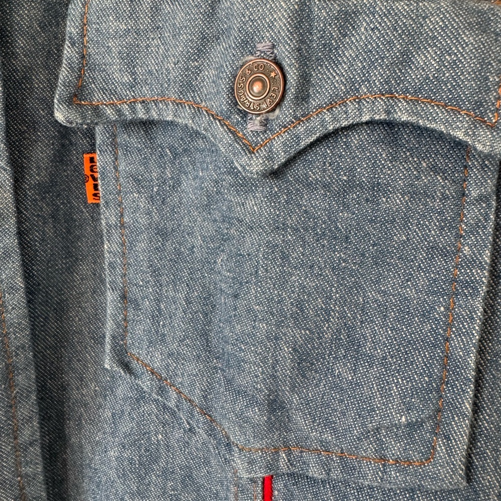 Levi’s Vintage 70s Denim Western Shirt Embroidered Bird Rainbow size Medium - Picture 6 of 9